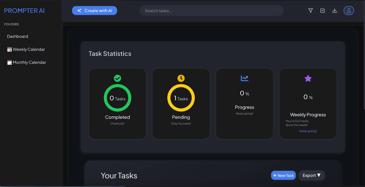 Prompt Planner Dashboard Preview